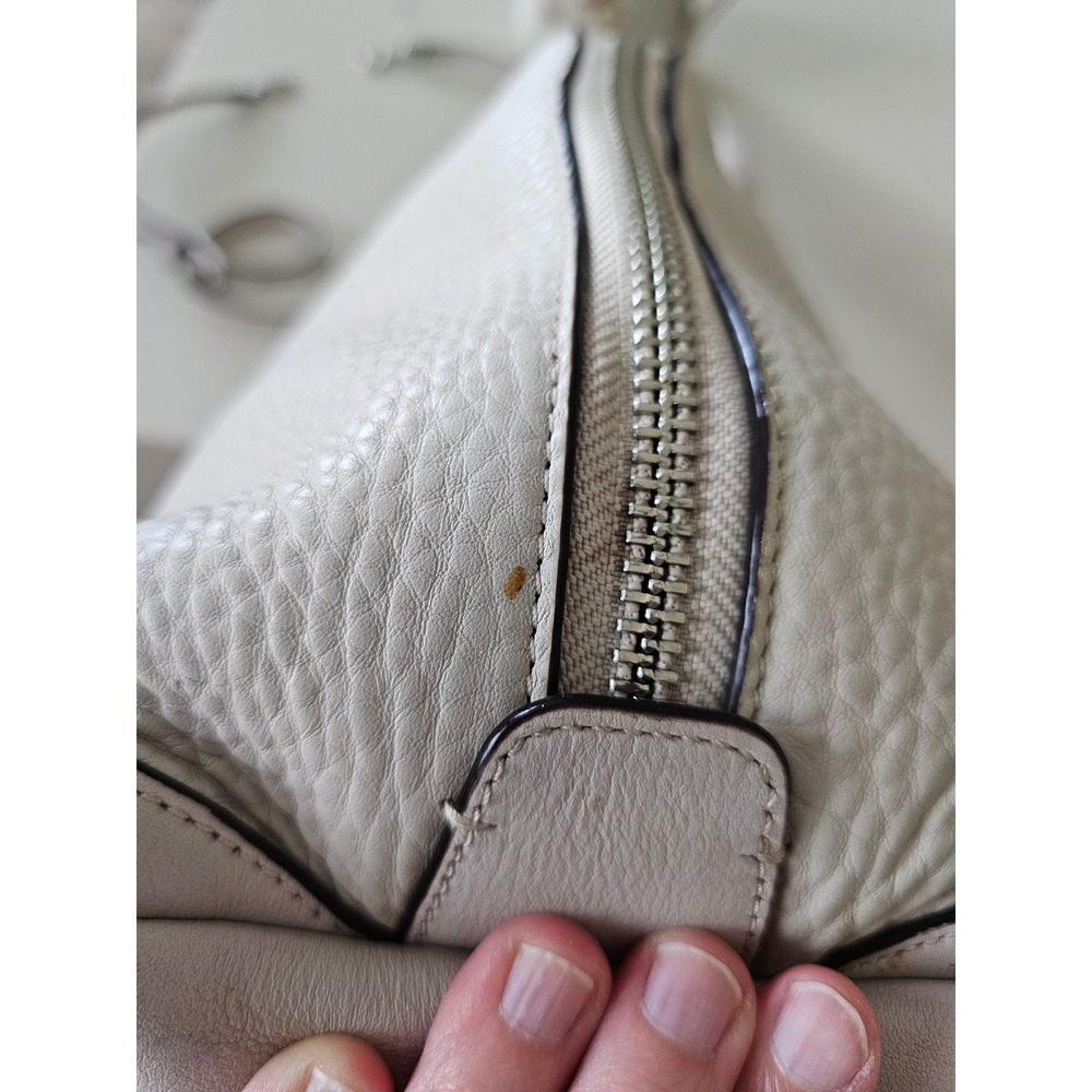 Coach Bleecker Preston Satchel Large Cream Zipper Satchel Crossbody Bag - Picture 9 of 16